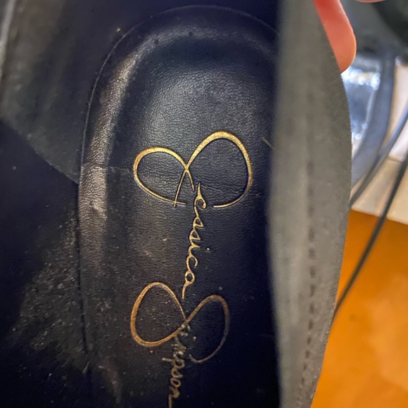 🍁🍂Jessica Simpson Neesha Black Suede Platform Bootie - size 8 with 5” Heel - Picture 7 of 9